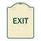 Signmission Designer Series Sign-Exit 1, Tan & Green Heavy-Gauge Aluminum Sign, 24" H, 18" L, TG-1824-24042 A-DES-TG-1824-24042 - alternate 1